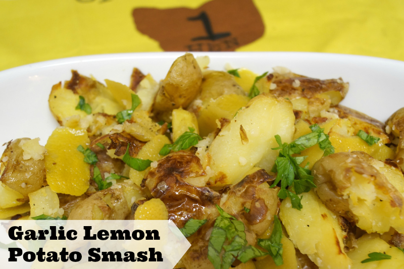 Garlic Lemon Potato Smash