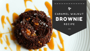 Caramel walnut brownie