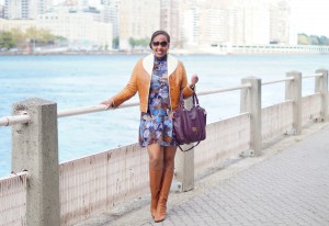 70s Style Dress Trend + Shearling Jacket