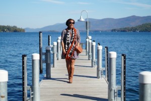 What to Wear to Lake George - Geometric Print Shift Dress