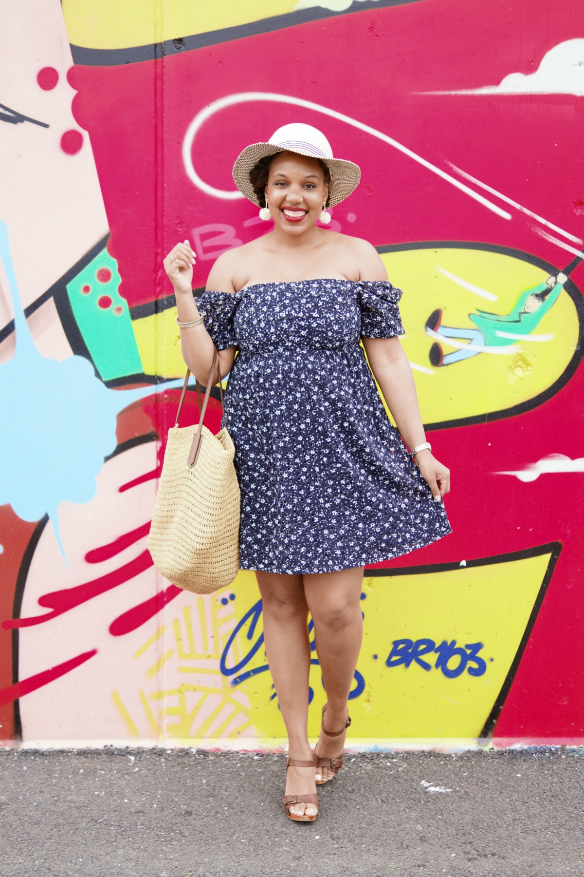 Anthropologie Off-the-Shoulder Dress, NYC Fashion Blogger
