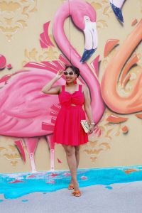 Flirty Red Summer Dress from Asos, NYC Fashion Blogger, Graffiti Wall Art, Wall Traveled