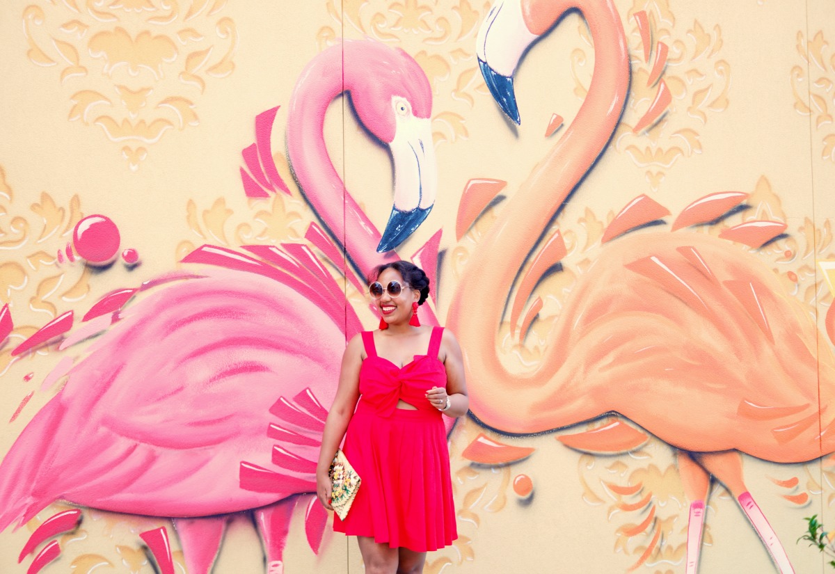 Flirty Red Summer Dress from Asos, NYC Fashion Blogger, Graffiti Wall Art, Wall Traveled