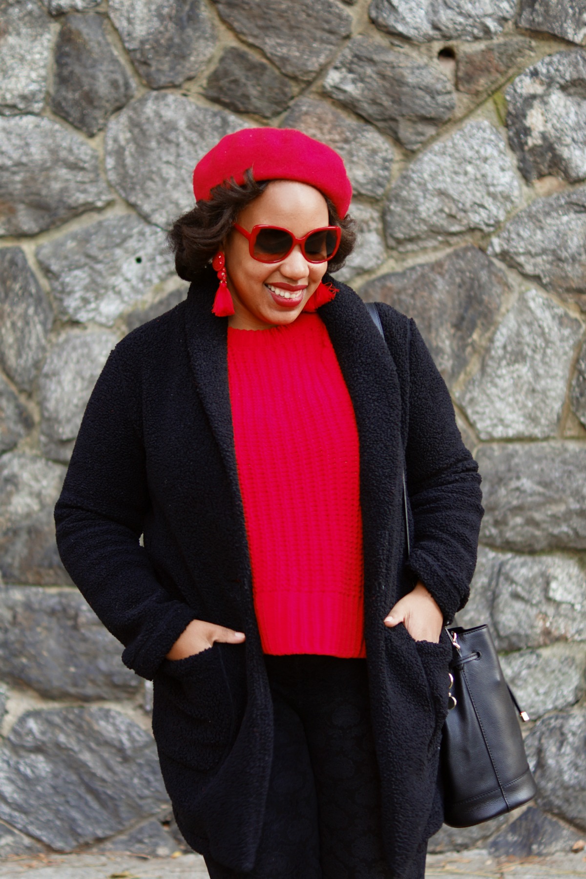 how to wear a red beret, nyc fashion blog, closet confections