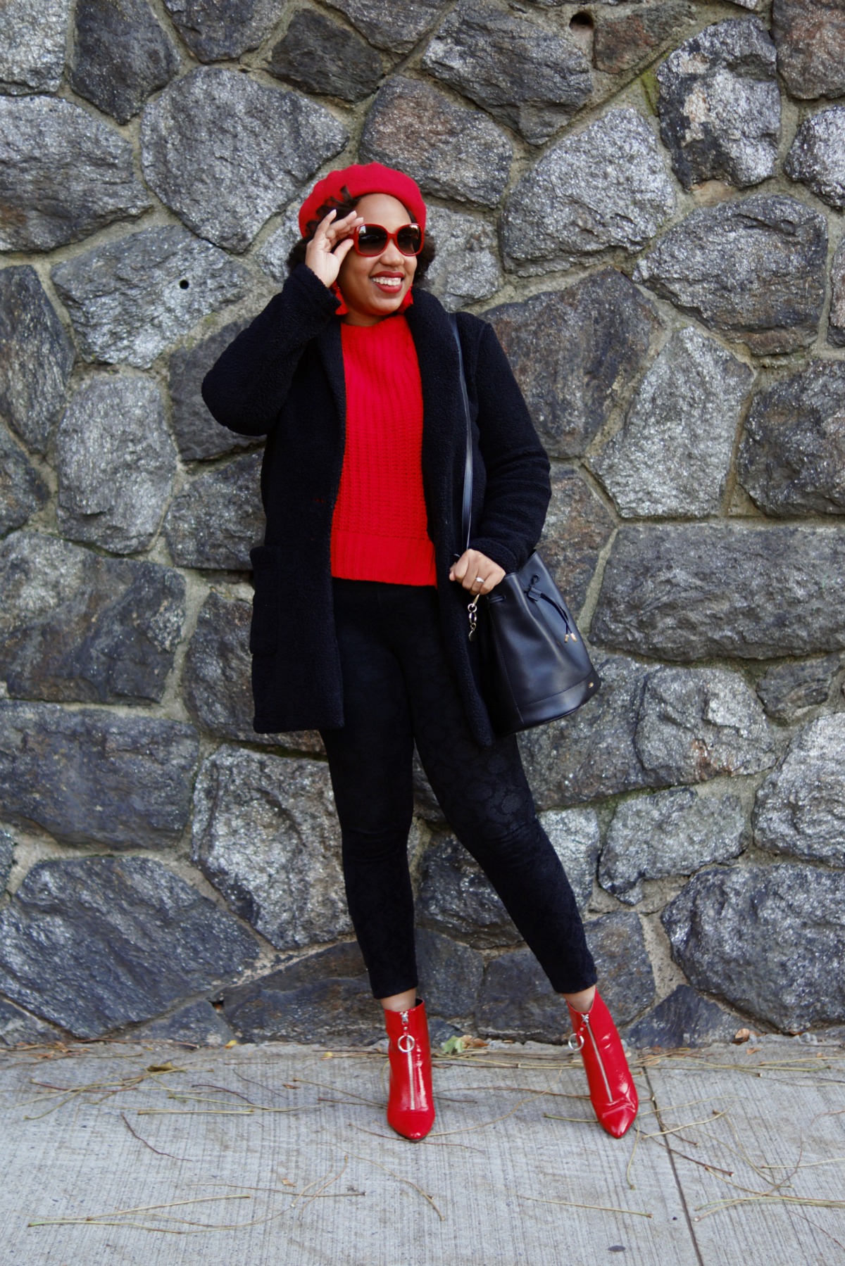 how to wear red ankle boots, nyc fashion blog, closet confections