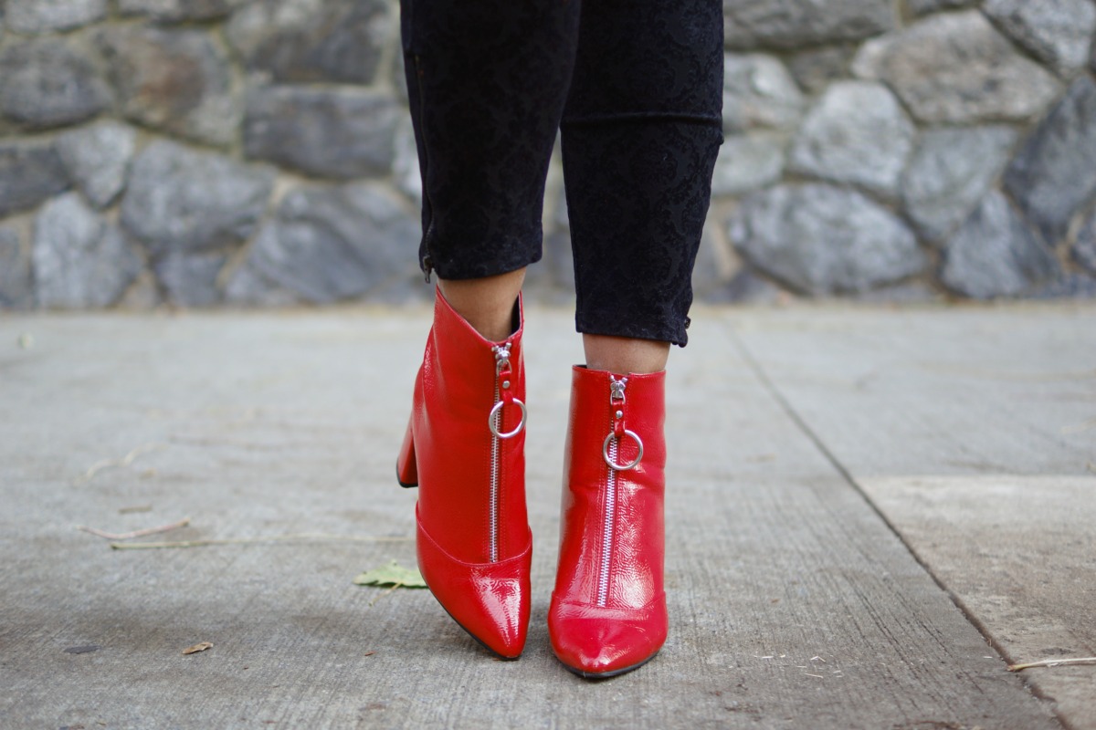 how to wear red ankle boots, nyc fashion blog, closet confections