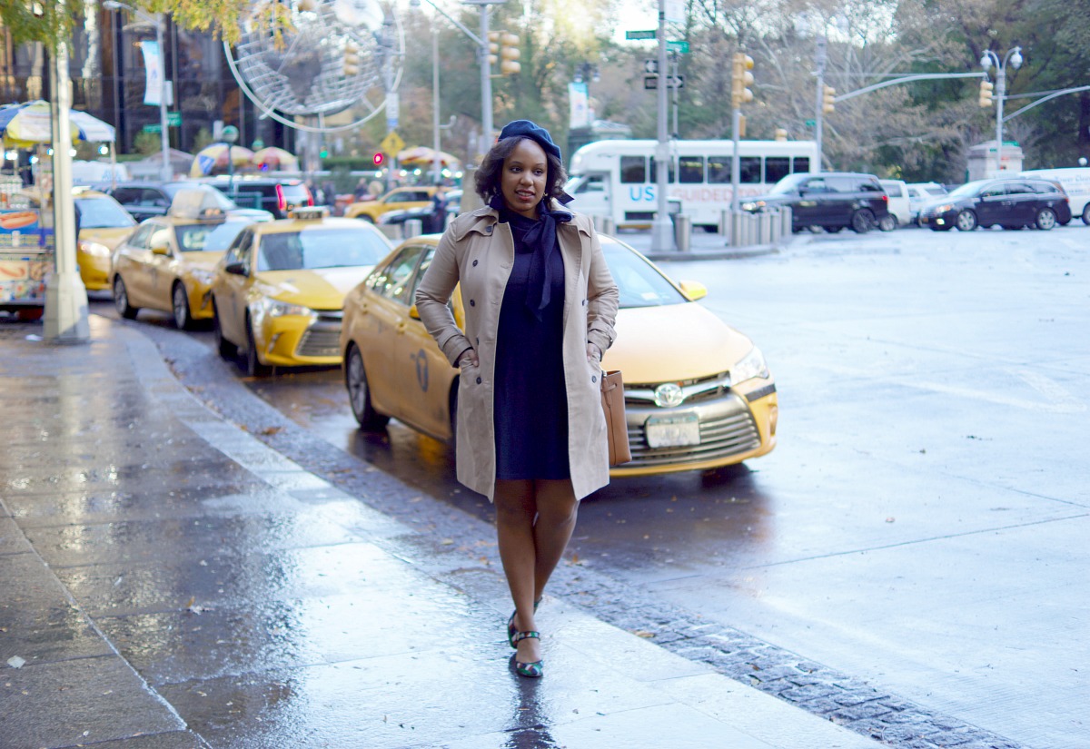 Navy Beret, Asos Sweater Dress, NYC Fashion Blogger, ootd