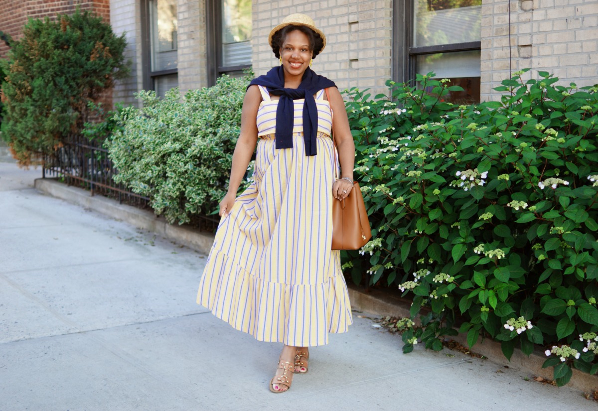 Asos Yellow Stripe Maxi Dress, nyc fashion blogger, mommy fashion, mommy blogger