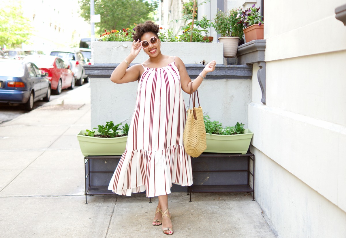 H&M Stripe Maxi Dress, nyc fashion blogger, mommy fashion, nyc mommy blogger