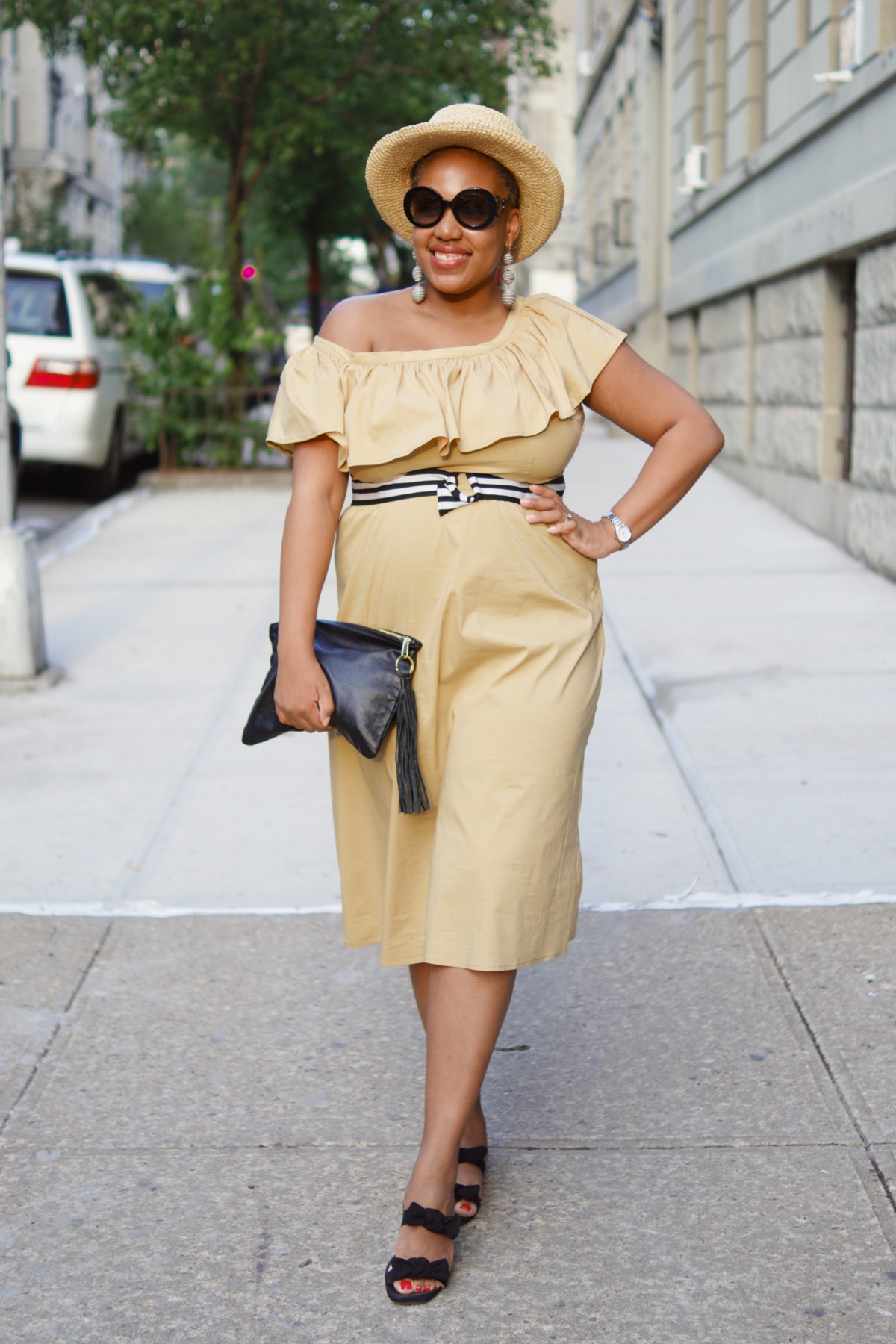 target style, who what wear, closet confections, fashion blogger, off-shoulder midi dress