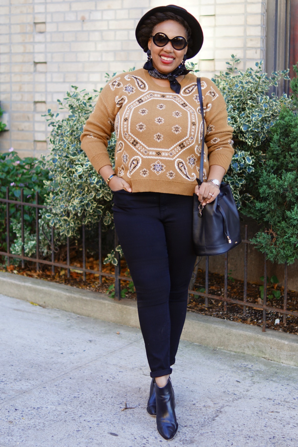madewell paisley sweater, nyc fashion blogger, closet confections