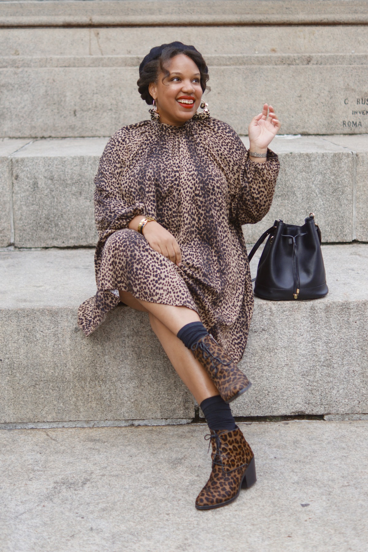 Leopard Print H&M Dress, closet confections, nyc fashion blogger